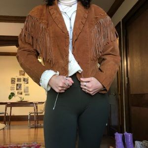 Vintage Western Suede Fringe Jacket